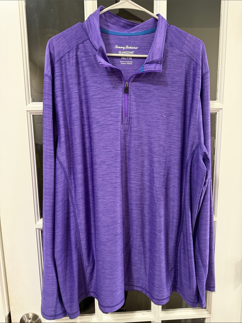 Tommy Bahama Purple Heather Quarter-Zip Pullover